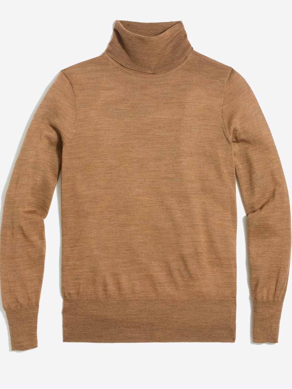 J. Crew Merono Wool Blend  Camel Turtleneck Sweater Medium